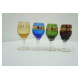 Vintage Anchor Hocking Boopie Glasses (4ct) & (4ct) Bohemian Swirl Stemmed Wine Glasses