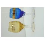 Vintage Anchor Hocking Boopie Glasses (4ct) & (4ct) Bohemian Swirl Stemmed Wine Glasses