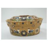 Glazed Terrine Earthenware Oval Cooking Dish-11" by 4.5" tall