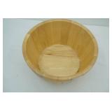 Vintage Clay Art Wooden Salad Bowl