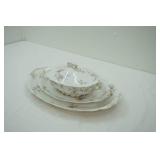 Vintage Haviland Limoges China-2 large platters 1 dish with lid