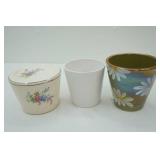 Vintage Universal Cambridge Pottery Covered Casserole Dish; Made in Portugal Translucent Glazed Terracotta Planter