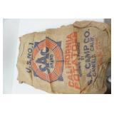 Vintage California Potato Sacks (4ct) 1 plain sac