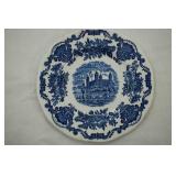 Wedgwood "California" Pearl Stoneware Plate & Others; Pottery Spongeware Heart Shaped Bowl