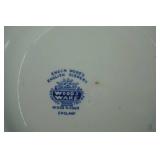 Wedgwood "California" Pearl Stoneware Plate & Others; Pottery Spongeware Heart Shaped Bowl