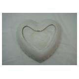 Wedgwood "California" Pearl Stoneware Plate & Others; Pottery Spongeware Heart Shaped Bowl