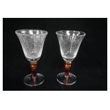 Pottery Barn Bubble Pink Glasses