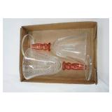 Pottery Barn Bubble Pink Glasses