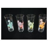 (4ct) Olive/Polka Dot Acrylic Glasses