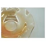 Vintage Jeannette Floragold Iridescent Fluted Wavy Edge Bowl 9.5" diameter