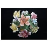 Vintage Capodimonte Porcelain Floral Centerpiece 13.5" tall