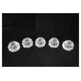 Vintage Orrefors Firefly Nimbus Artichoke Crystal Votive Candle Holders (5ct)