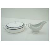 Ironstone Gravy Boat; Vera Wang Wedgwood Oval Covered Vegetable Bowl