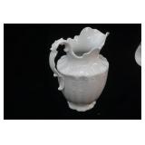 Vintage/Antique White Ironstone Pitcher: Marquette