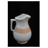 Antique Victorian Washstand Pitcher: T. Pottery Works 11"x7.5"