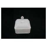 Satin Glass Bee Box 6" tall by 5"