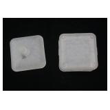 Satin Glass Bee Box 6" tall by 5"