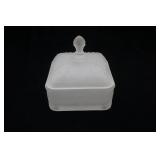 Satin Glass Bee Box 6" tall by 5"