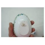 Limoges France Egg-Shaped Porcelain Trinket Boxes (2ct)