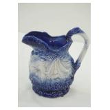 Vintage Burleigh Staffordshire Ironstone Pitcher "Flow Blue"
