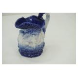 Vintage Burleigh Staffordshire Ironstone Pitcher "Flow Blue"