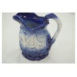 Vintage Burleigh Staffordshire Ironstone Pitcher "Flow Blue"