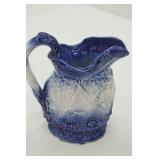 Vintage Burleigh Staffordshire Ironstone Pitcher "Flow Blue"