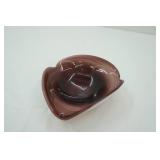 Vintage Murano Art Glass Bowl with Gold Swirl