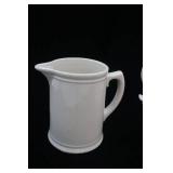 Gien Pont Aux Choux White Teapot & Ironstone Milk Pitcher