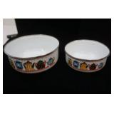 Vintage Enamelware Nesting Bowls (2 Sets of 2)