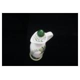 Hand-Painted & Signed Ceramic Olive Oil Bottle or Cruet