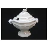 Vintage Red Cliff Ironstone Soup Tureen with a Grape Motif