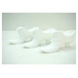 Vintage Fenton Milk Glass Hobnail Shoes (3ct)