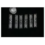 Vintage Crystal Salt & Pepper Shakers; Salt Cellars; Knife Rests