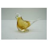 Vintage Murano Fish & Amber Bird