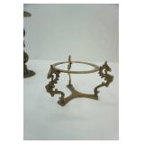 Vintage Brass Pillar Candle Holders and Other Brass Items