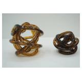 Vintage Heart Shaped Flower/Posey Ceramic Ring; 1940s Brush McCoy Planter