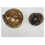 Vintage Heart Shaped Flower/Posey Ceramic Ring; 1940s Brush McCoy Planter