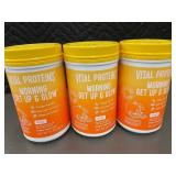 MN 5 - Vital Proteins Morning Get Up and Glow Supplement, 3 Containers