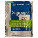 UT 2 - Bulk Lot: Santiago Vegetarian Refried Pinto Beans, 5 x 26.25 oz, Low Sodium