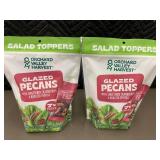 GA 4 - 2 Bags Orchard Valley Harvest Glazed Pecans Salad Toppers, 7 Packs Each