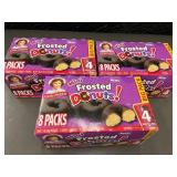 ID 3 - Little Debbie Mini Frosted Donuts, 4 Big Packs (32 Packs, Best by 6/25/25)