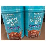 NH 4 - 2x GNC Lean Shake 25 Rich Chocolate - 22oz Each, 12 Servings