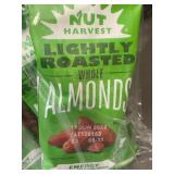 MA 4 - Nut Harvest Lightly Roasted Whole Almonds Bulk Snacks, 8 pack