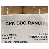 SC 2 - California Pizza Kitchen BBQ Ranch Dressing 6-Pack, 12 oz Bottles, Exp 01/31/2025