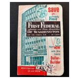 Vintage Savings Book with Silver Washington Quarters