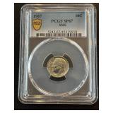1967 Roosevelt Dime PCGS SP67 SMS