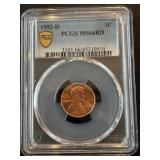 1992-D Lincoln Cent PCGS MS66 Red