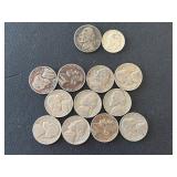 Silver War Nickel and Dime, Older Jefferson Nickels