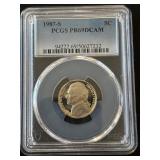1987-S Jefferson Nickel Proof PCGS PR69 Deep Cameo